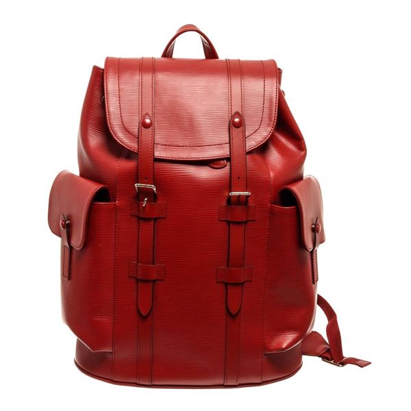 Louis Vuitton Red Epi Leather Christopher PM Backpack Bag