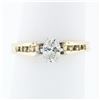 Image 1 : Estate 14k Two Tone Gold .50 ctw Oval Diamond Solitaire Engagement or Promise Ri