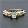 Image 2 : Estate 14k Two Tone Gold .50 ctw Oval Diamond Solitaire Engagement or Promise Ri