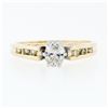 Image 4 : Estate 14k Two Tone Gold .50 ctw Oval Diamond Solitaire Engagement or Promise Ri