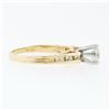 Image 5 : Estate 14k Two Tone Gold .50 ctw Oval Diamond Solitaire Engagement or Promise Ri