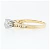 Image 6 : Estate 14k Two Tone Gold .50 ctw Oval Diamond Solitaire Engagement or Promise Ri