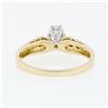 Image 7 : Estate 14k Two Tone Gold .50 ctw Oval Diamond Solitaire Engagement or Promise Ri