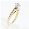 Image 9 : Estate 14k Two Tone Gold .50 ctw Oval Diamond Solitaire Engagement or Promise Ri