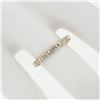 Image 3 : Vintage 18k Gold 0.85 ctw Channel Princess Cut Diamond Eternity Wedding Band Rin