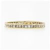 Image 4 : Vintage 18k Gold 0.85 ctw Channel Princess Cut Diamond Eternity Wedding Band Rin