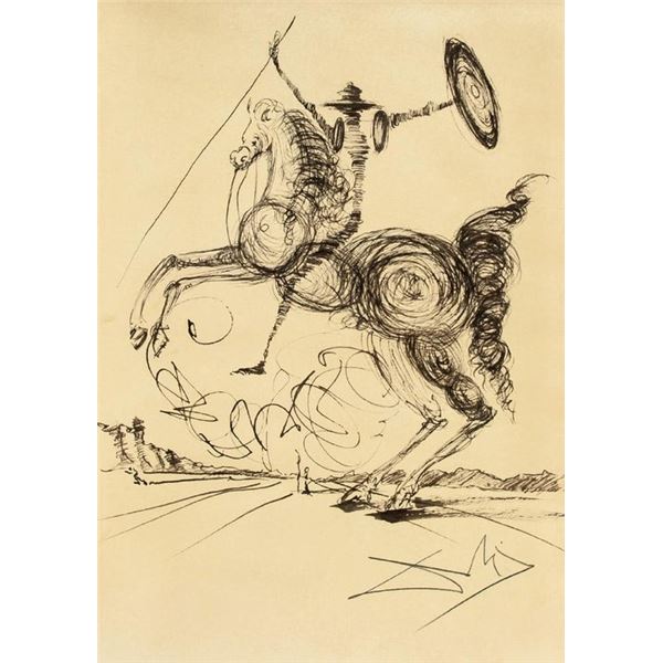 Don Quixote Sepia by Dali, Salvador