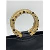 Image 5 : Judith Leiber Black Lizard Round Gold Gemstone Top Handle Bag