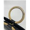 Image 8 : Judith Leiber Black Lizard Round Gold Gemstone Top Handle Bag