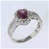 Image 2 : 1.29ct Natural Pink Sapphire 18K White Gold Ring