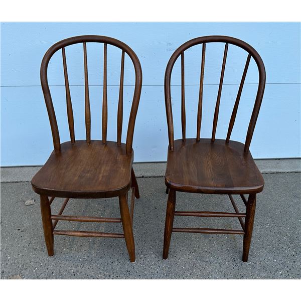 LOT - TWO WOODEN CHAIRS