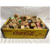 Image 1 : VINTAGE WOODEN BLOCKS AND WOODEN ANTIQUE POP TRAY