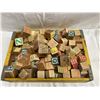 Image 2 : VINTAGE WOODEN BLOCKS AND WOODEN ANTIQUE POP TRAY
