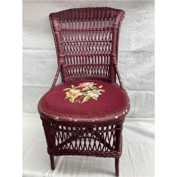 ANTIQUE WICKER CHAIR