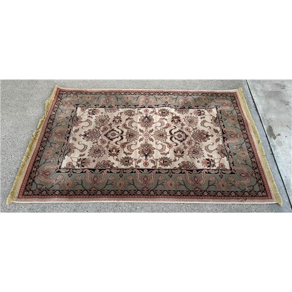 BEIGE FLORAL AREA RUG