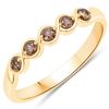 14KT Yellow Gold 0.19ctw Champagne Diamond Ring
