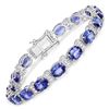 14KT White Gold 20.26ctw Tanzanite and White Diamond Bracelet