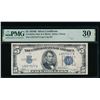 1934B $5 Mule Silver Certificate PMG 30