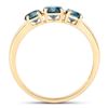 Image 2 : 14KT Yellow Gold 1.00ctw Blue Diamond Ring