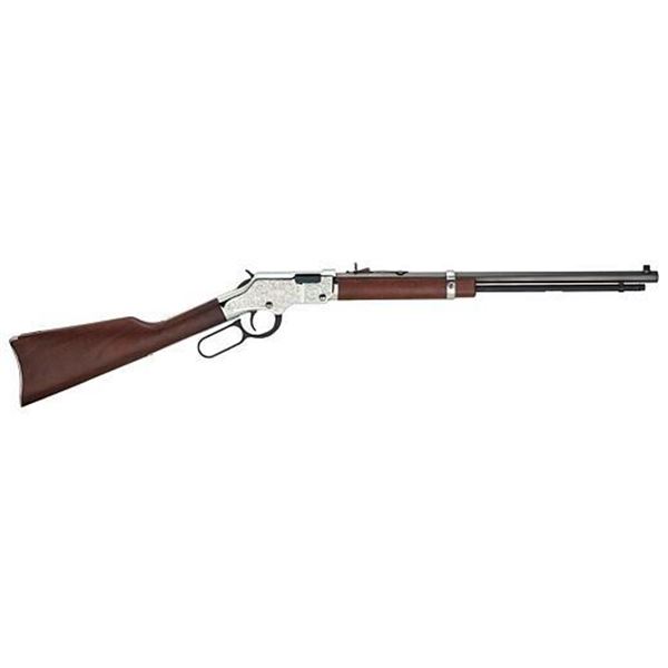 HENRY SILVER EAGLE .17HMR 20" OCTAGON WALNUT ENGRAVED