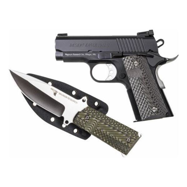 DESERT EAGLE 1911 UNDERCOVER .45ACP 3" ADJ. BLUED W/KNIFE
