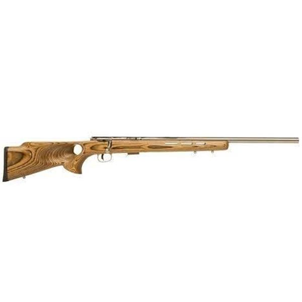 SAVAGE 93R17-BTVS .17HMR 21"HB ACCU TRIGGER SS/BRN LAM T-HOLE