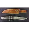Image 1 : Hand Forged Damascus Steel Fixed Blade Knife
