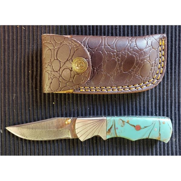 Hand Forged Damscus Steel Folding Knife