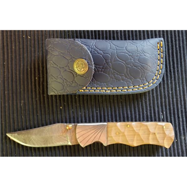 Hand Forged Damscus Steel Folding Knife
