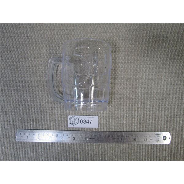 clear plastic beer mug lot of 3