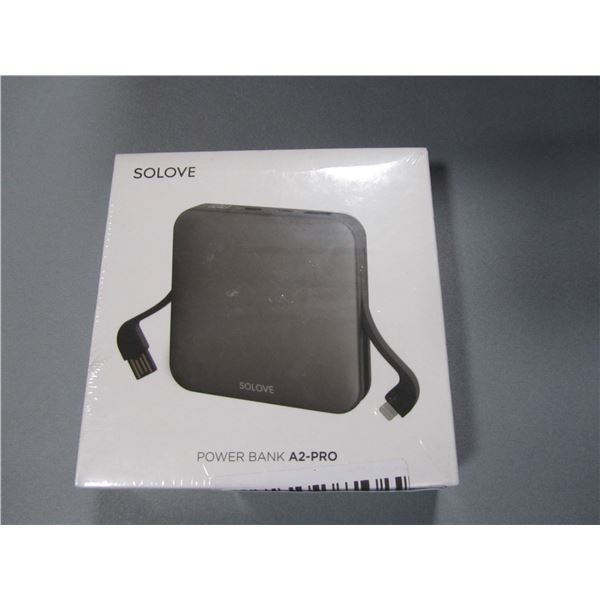 Pocket power bank with built-in dual cable, 10000mAh, fast charging, new in seal