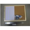 Image 1 : 12"*17" Cork Board and Dry Erase Board Combo with Dry Erase Marker, Brush and Pushpins
