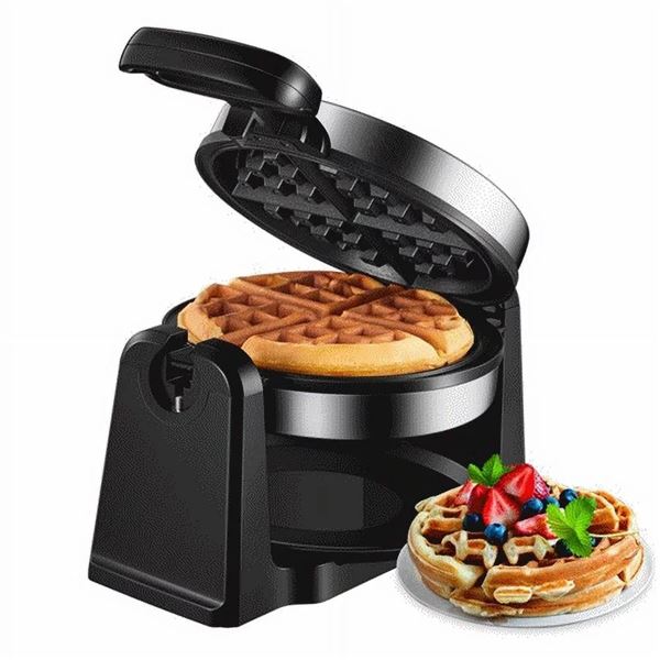 new in box AICOOK 180° Flip Waffle Maker, Stainless Steel, 4-slice, non-stick