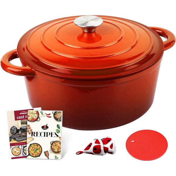 new in box Enameled Cast Iron Dutch Oven - 4.5QT Cookware