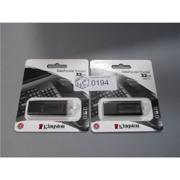 Kingston DataTraveler Exodia 32GB, lot of 2