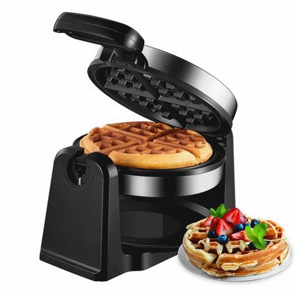 new in box AICOOK 180° Flip Waffle Maker, Stainless Steel, 4-slice, non-stick