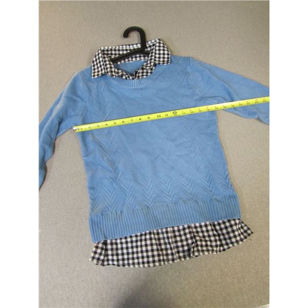 Sweater with Shirt Collar