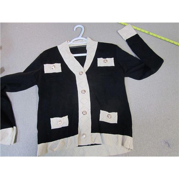 Knitted Cardigan and Pants Suit