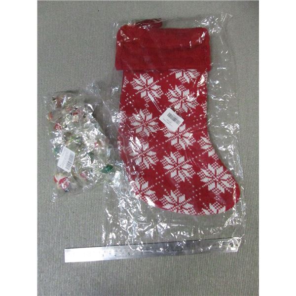 Christmas Sock and 24pcs Ornaments