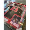 Image 1 : MICHAEL JORDAN SIGNED AND CUSTOM FRAMED CHICAGO BULLS JERSEY (IPA COA)