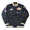 Image 1 : MAGIC JOHNSON SIGNED L.A LAKERS SATIN JACKET WITH PATCHES (BECKETT COA)