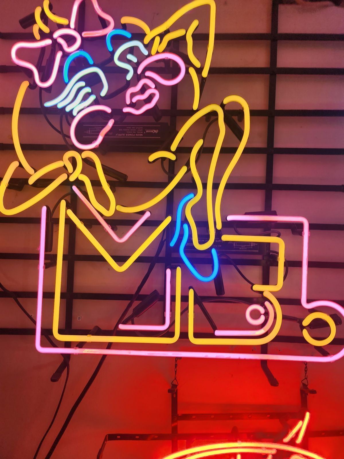LARGE CUSTOM NEON SIGN MS. PACMAN