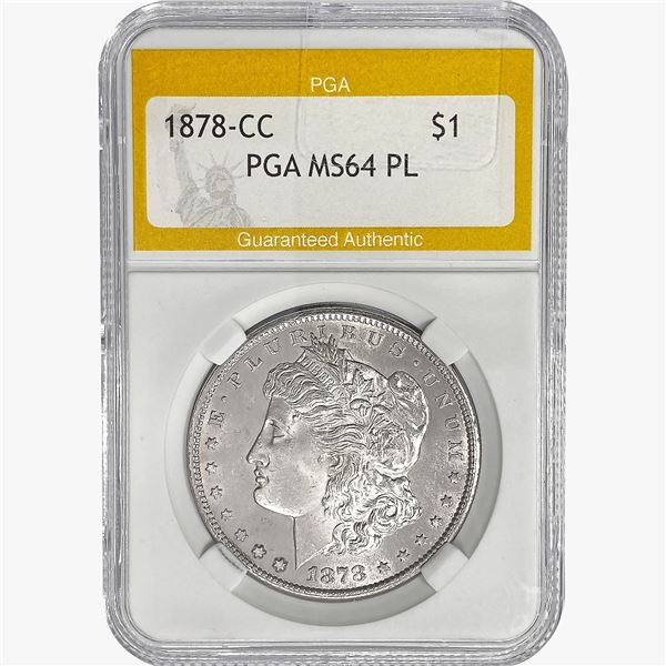 1878-CC Morgan Silver Dollar PGA MS64 PL