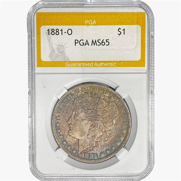 1881-O Morgan Silver Dollar PGA MS65
