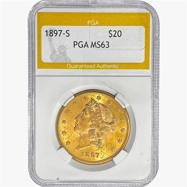 1897-S $20 Gold Double Eagle PGA MS63