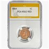 Image 1 : 1864 Indian Head Cent PGA MS63 RED