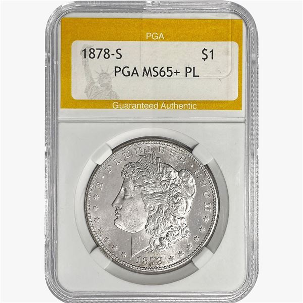 1878-S Morgan Silver Dollar PGA MS65+ PL