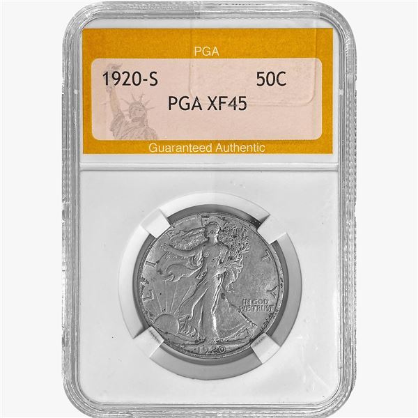 1920-S Walking Liberty Half Dollar PGA XF45