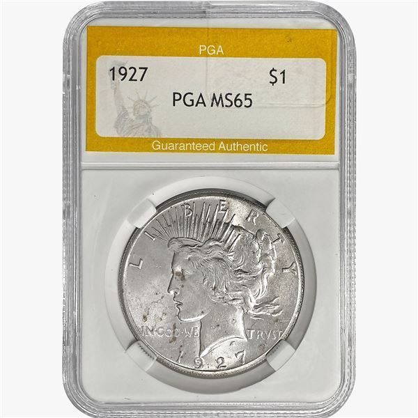 1927 Silver Peace Dollar PGA MS65