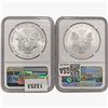 Image 2 : [2] 1988 & 2011 Silver Eagle NGC MS69/70